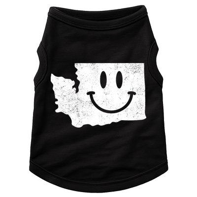Smiling In Wa Funny Washington Happy Face Doggie Tank