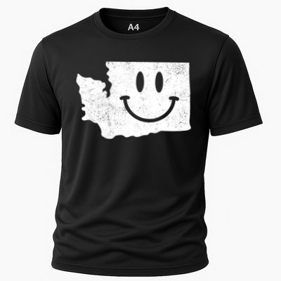 Smiling In Wa Funny Washington Happy Face Performance Shirt