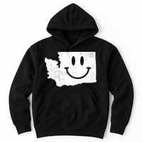 Smiling In Wa Funny Washington Happy Face Hoodie