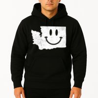 Smiling In Wa Funny Washington Happy Face Hoodie