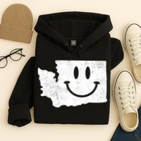 Smiling In Wa Funny Washington Happy Face Hoodie