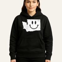 Smiling In Wa Funny Washington Happy Face Hoodie