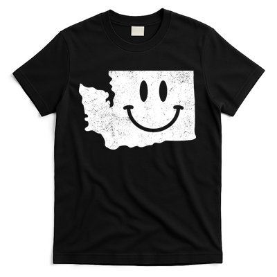 Smiling In Wa Funny Washington Happy Face T-Shirt