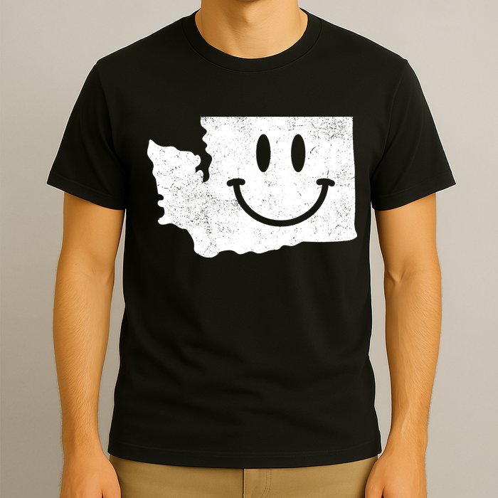 Smiling In Wa Funny Washington Happy Face T-Shirt