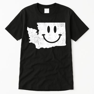 Smiling In Wa Funny Washington Happy Face Tall T-Shirt