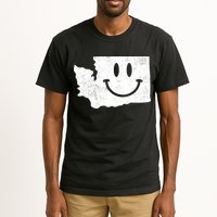 Smiling In Wa Funny Washington Happy Face Tall T-Shirt