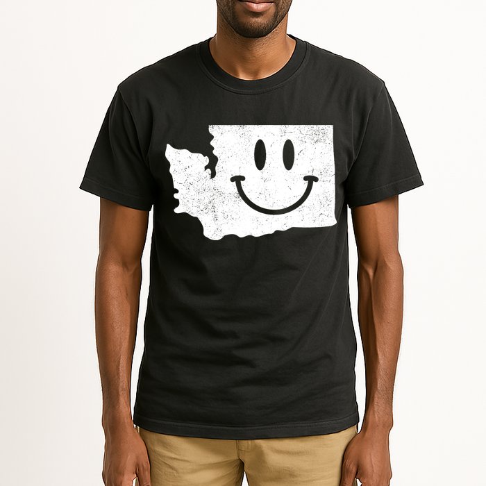 Smiling In Wa Funny Washington Happy Face Tall T-Shirt