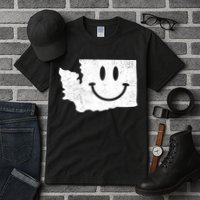 Smiling In Wa Funny Washington Happy Face Tall T-Shirt