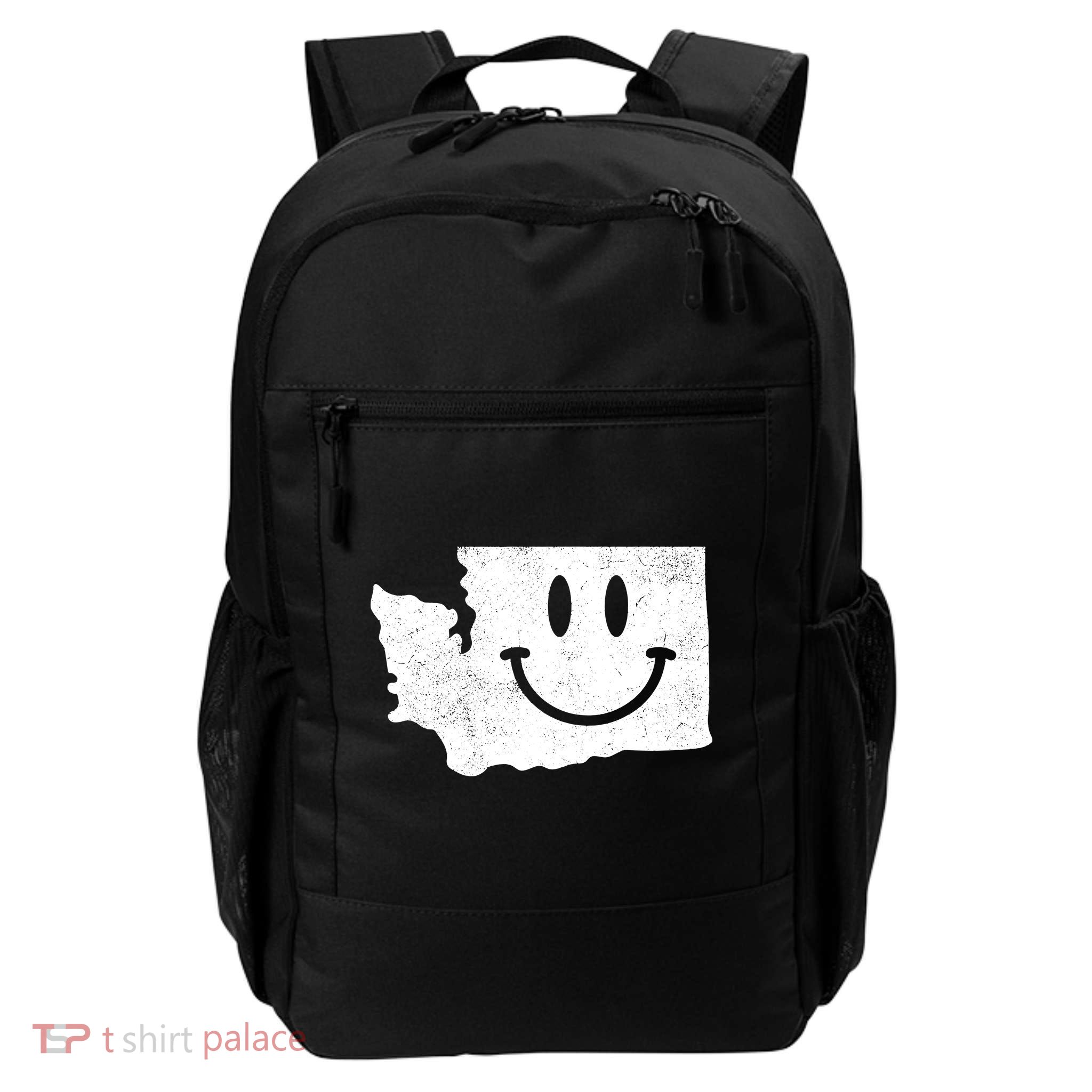 Smiling In Wa Funny Washington Happy Face Backpack