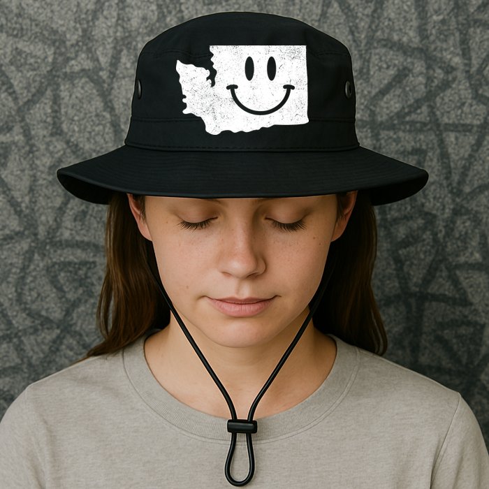 Smiling In Wa Funny Washington Happy Face Bucket Hat