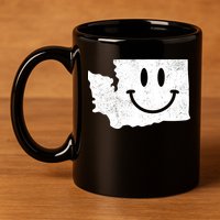 Smiling In Wa Funny Washington Happy Face 11oz C Handle Ceramic Mug