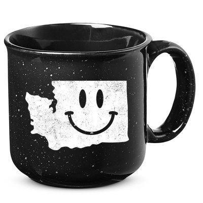 Smiling In Wa Funny Washington Happy Face 15oz Campfire Ceramic Mug