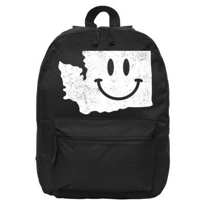 Smiling In Wa Funny Washington Happy Face 16 in Basic Backpack
