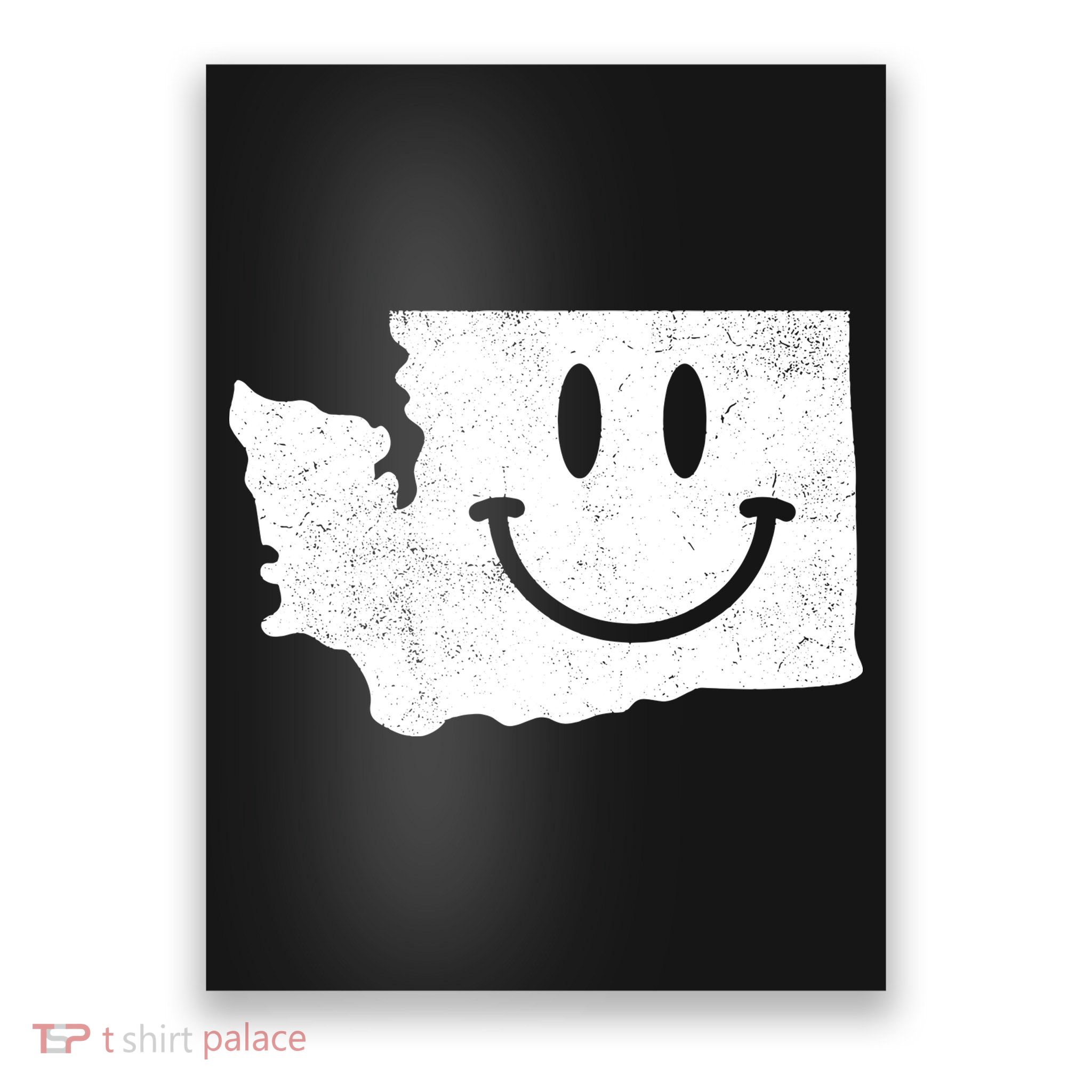 Smiling In Wa Funny Washington Happy Face Poster
