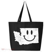Smiling In Wa Funny Washington Happy Face 25L Jumbo Tote