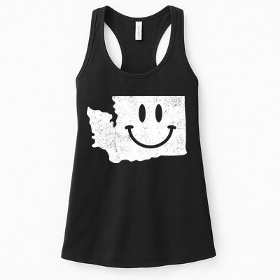 Smiling In Wa Funny Washington Happy Face Womens Tank Top