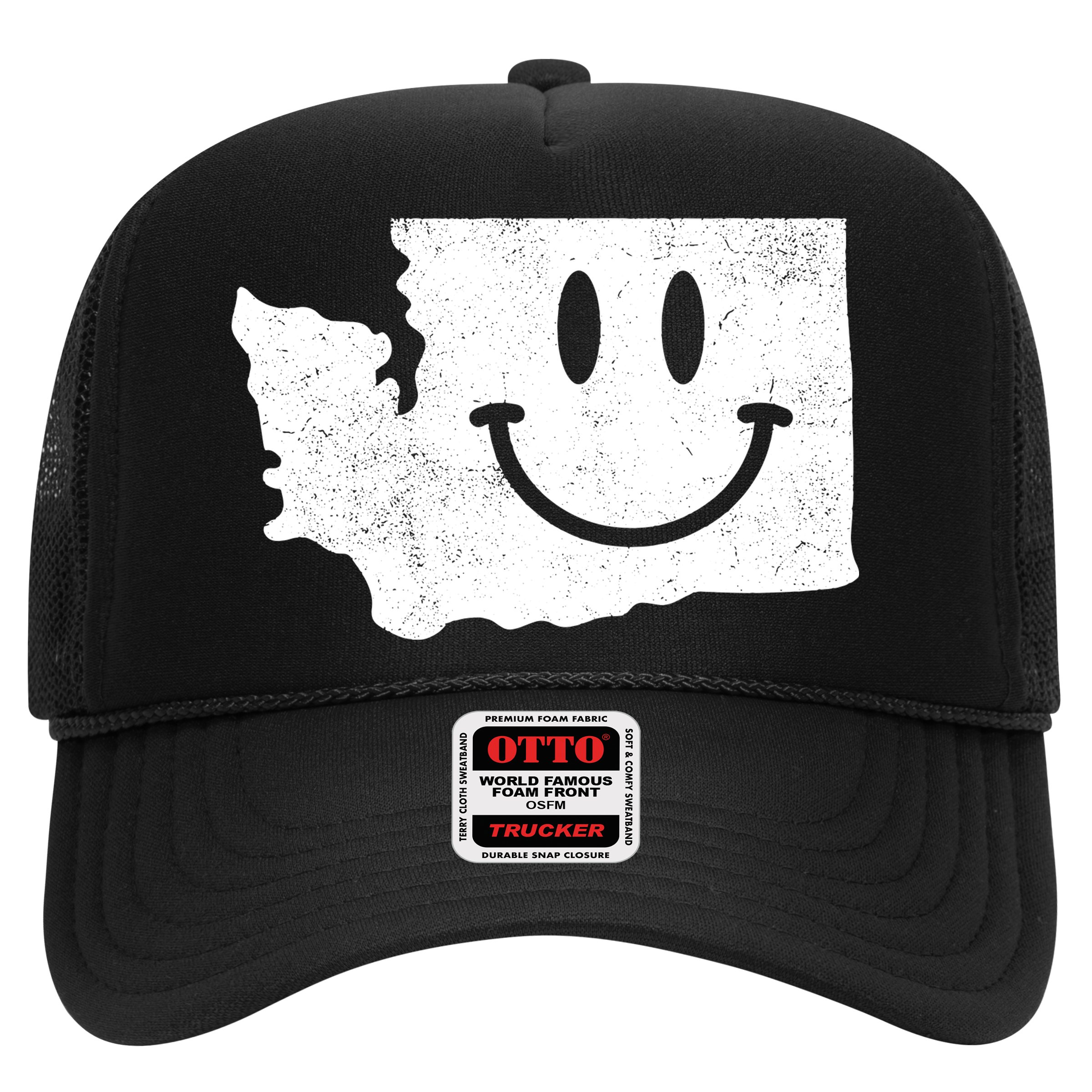 Smiling In Wa Funny Washington Happy Face Hat