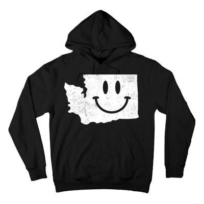 Smiling In Wa Funny Washington Happy Face Tall Hoodie