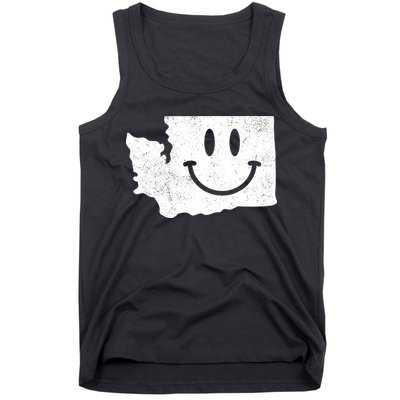 Smiling In Wa Funny Washington Happy Face Tank Top