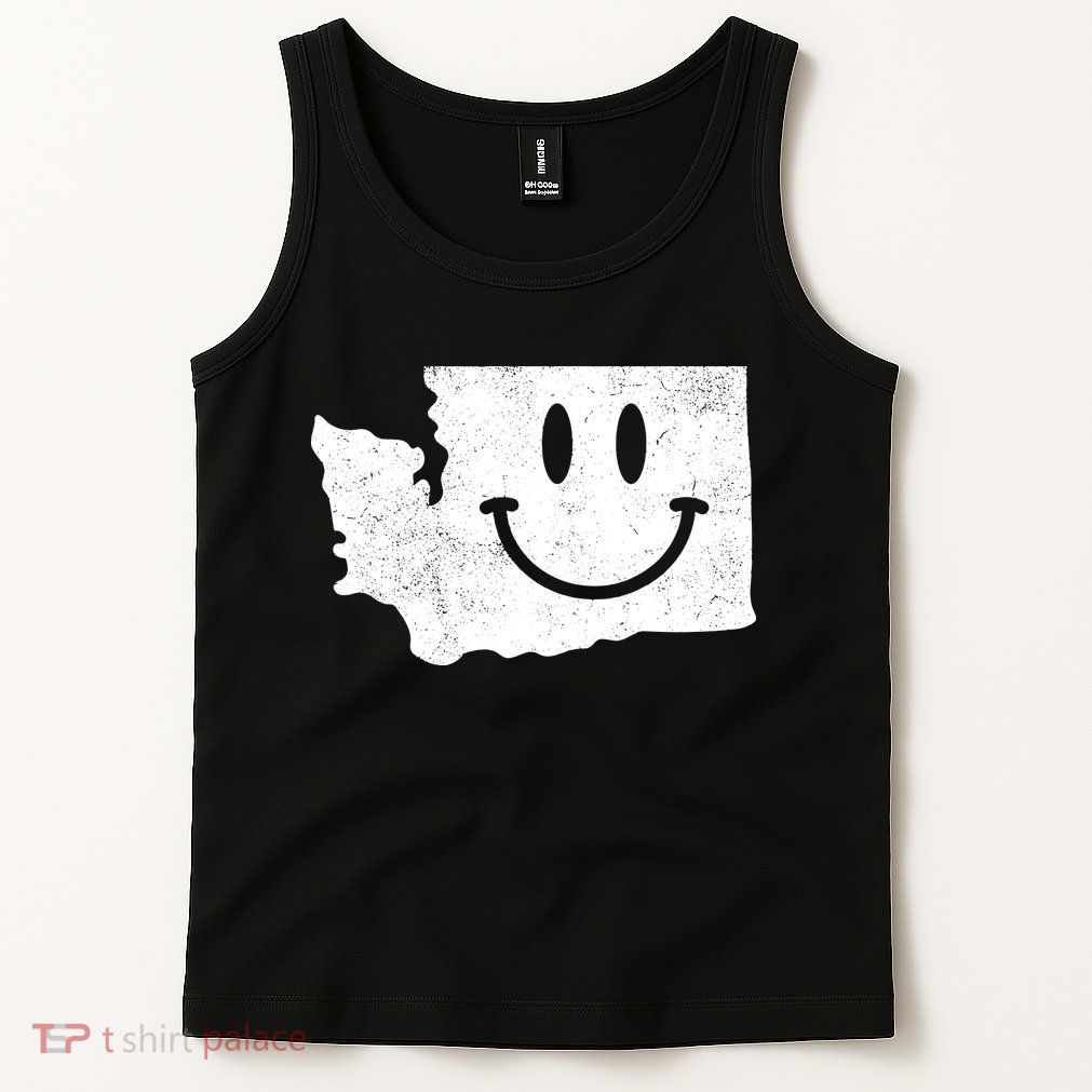 Smiling In Wa Funny Washington Happy Face Tank Top