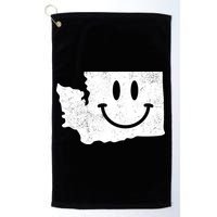 Smiling In Wa Funny Washington Happy Face Golf Towel
