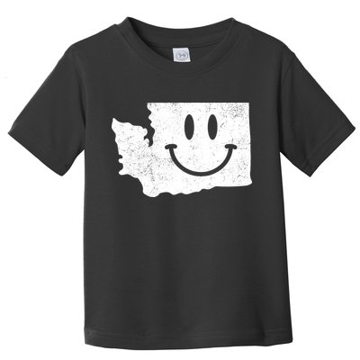 Smiling In Wa Funny Washington Happy Face Toddler T-Shirt