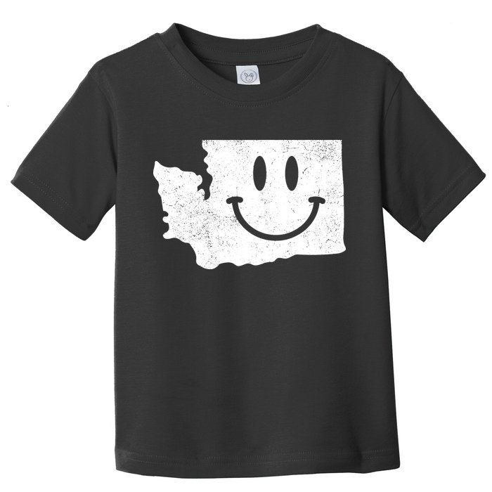 Smiling In Wa Funny Washington Happy Face Toddler T-Shirt