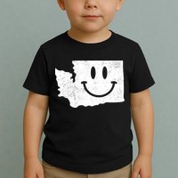 Smiling In Wa Funny Washington Happy Face Toddler T-Shirt