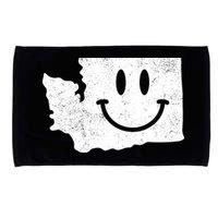 Smiling In Wa Funny Washington Happy Face Microfiber Hand Towel