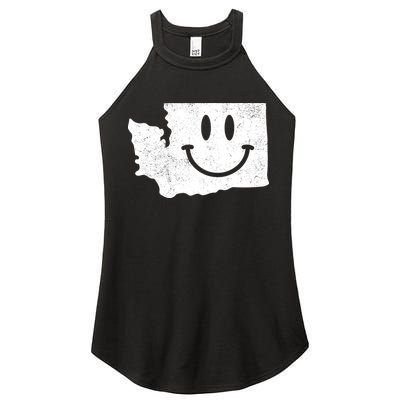 Smiling In Wa Funny Washington Happy Face Women's Perfect Tri Rocker Tank