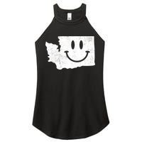 Smiling In Wa Funny Washington Happy Face Women's Perfect Tri Rocker Tank