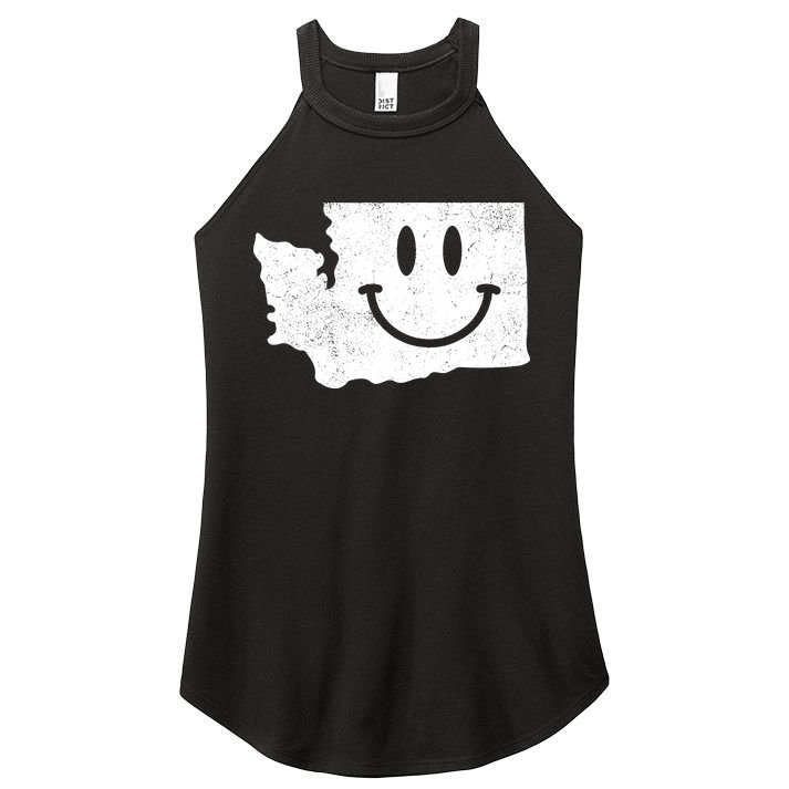 Smiling In Wa Funny Washington Happy Face Women's Perfect Tri Rocker Tank