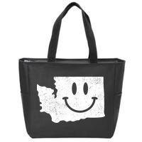 Smiling In Wa Funny Washington Happy Face Zip Tote Bag
