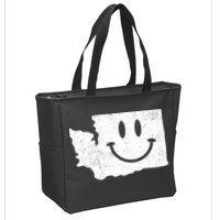 Smiling In Wa Funny Washington Happy Face Zip Tote Bag