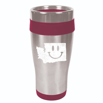 Smiling In Wa Funny Washington Happy Face 16oz Travel Tumbler