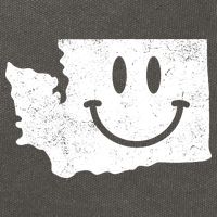 Smiling In Wa Funny Washington Happy Face Cotton Canvas Backpack