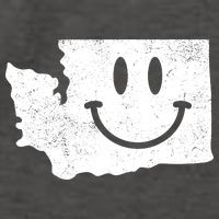 Smiling In Wa Funny Washington Happy Face Vector Backpack