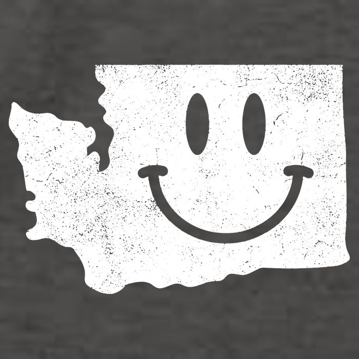 Smiling In Wa Funny Washington Happy Face Vector Backpack