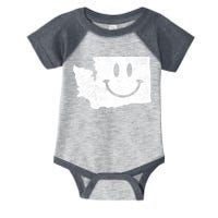 Smiling In Wa Funny Washington Happy Face Infant Baby Jersey Bodysuit