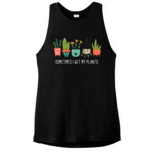 Sometimes I Wet My Plants Funny Gardening Cactus Ladies PosiCharge Tri-Blend Wicking Tank