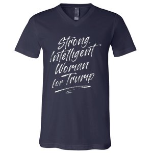 Strong Intelligent Woman Trump 2024 For Women V-Neck T-Shirt