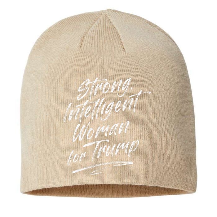 Strong Intelligent Woman Trump 2024 For Women Sustainable Beanie