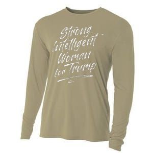 Strong Intelligent Woman Trump 2024 For Women Cooling Performance Long Sleeve Crew