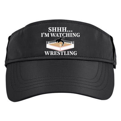 Shhh IM Watching Wrestling Wrestling Lover Gift Adult Drive Performance Visor