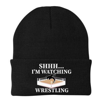 Shhh IM Watching Wrestling Wrestling Lover Gift Beanie