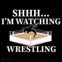 Shhh IM Watching Wrestling Wrestling Lover Gift Flatbill Hat