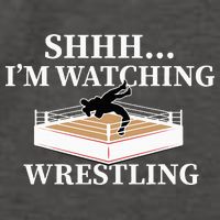 Shhh IM Watching Wrestling Wrestling Lover Gift Vector Backpack