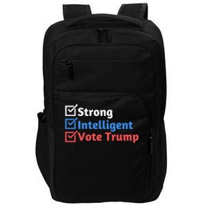 Strong Intelligent Women For Trump Girl Maga Checklist Impact Tech Backpack