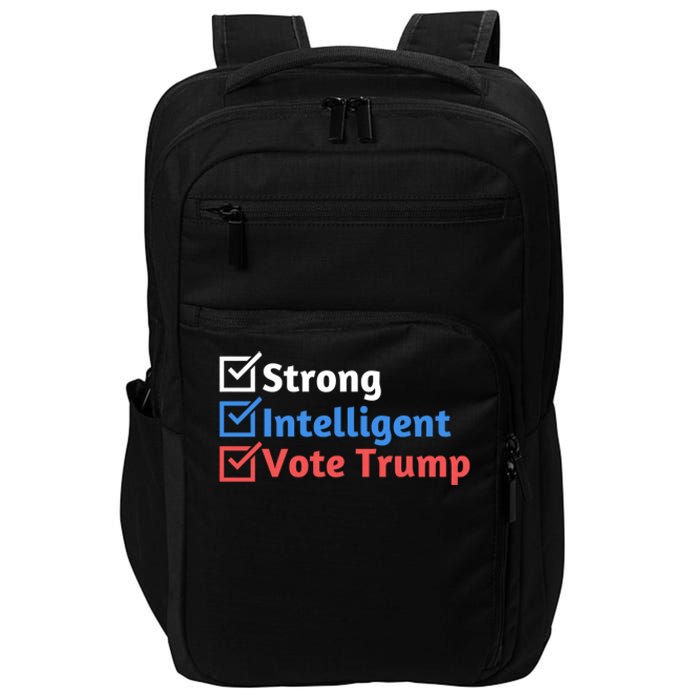 Strong Intelligent Women For Trump Girl Maga Checklist Impact Tech Backpack