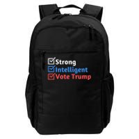 Strong Intelligent Women For Trump Girl Maga Checklist Daily Commute Backpack